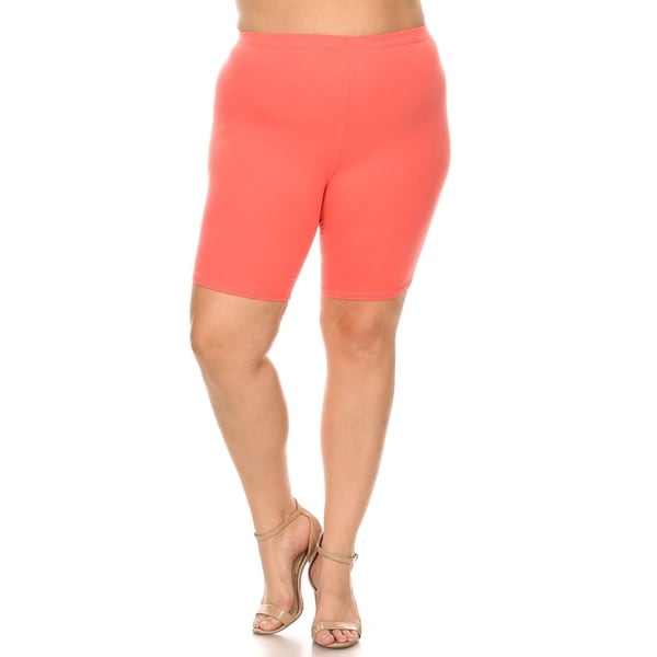 plus size high waisted bike shorts