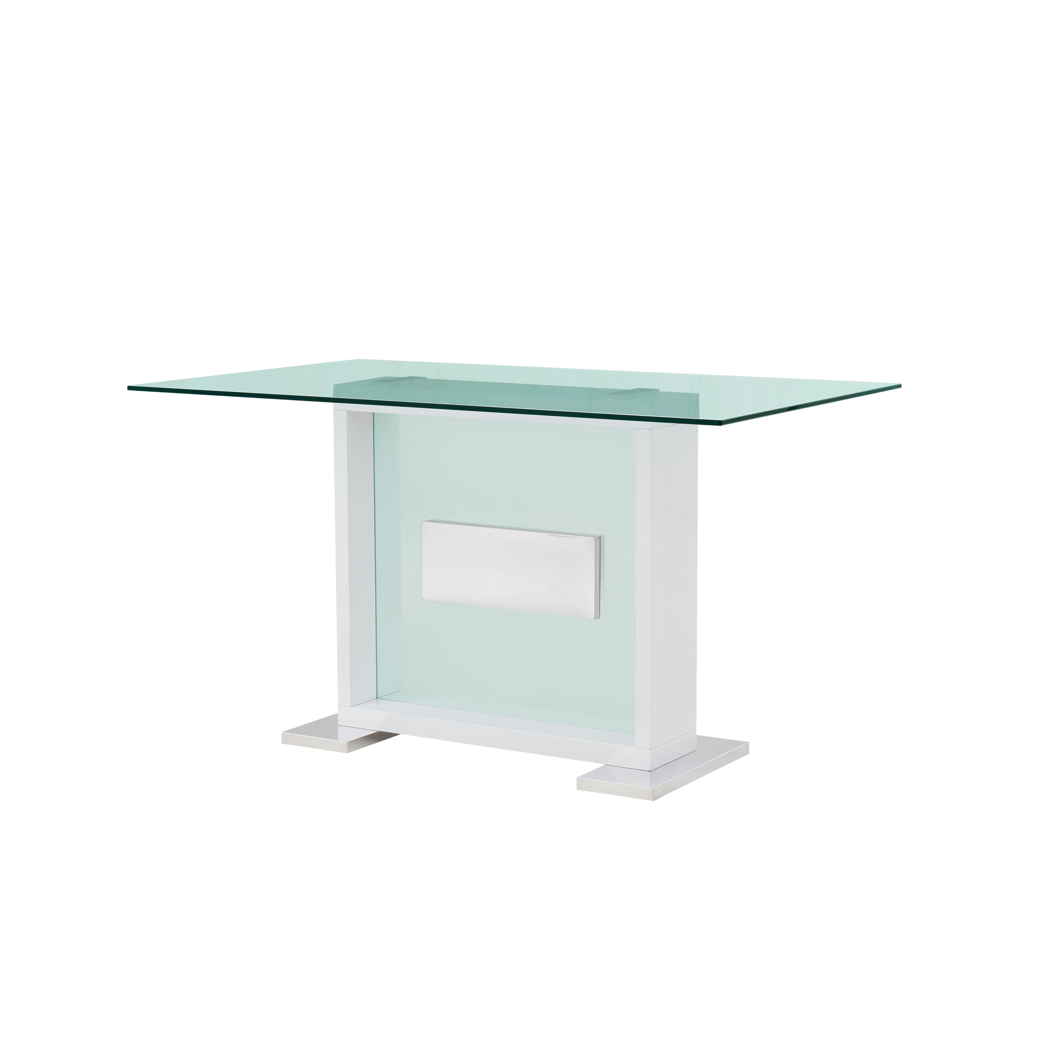 Global Furniture Usa Gl Top Contemporary White Bar Table Gl Top Contemporary White Bar Table