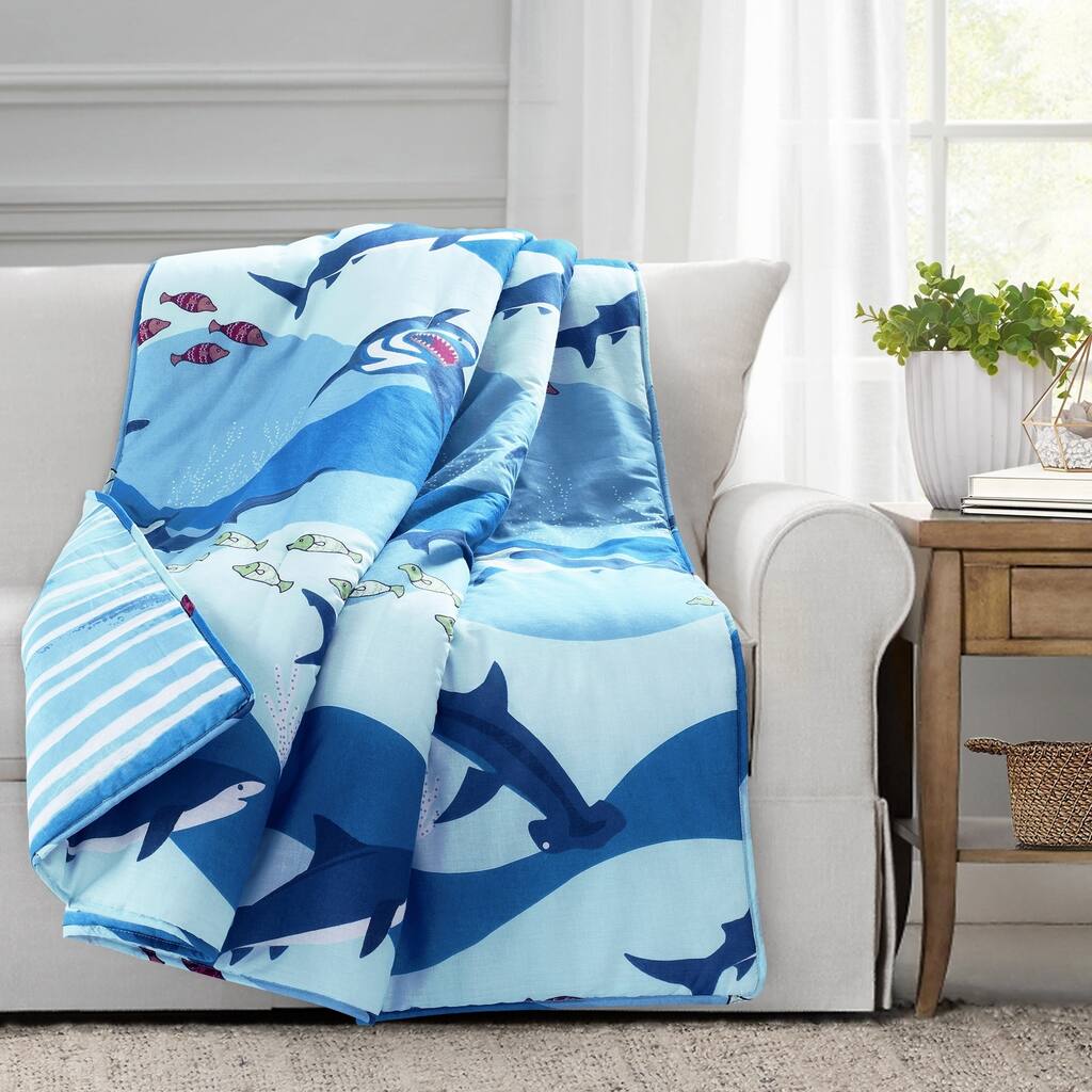 Lush Decor Shark Allover Throw Blanket