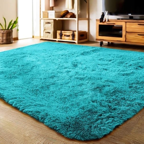 Super Soft Shaggy Rugs Fluffy Carpets 4x5.9 Feet, Indoor Modern