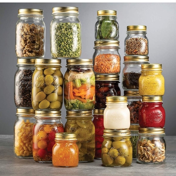 Bormioli Rocco Quattro Stagioni Glass Mason Jars 8.5 Ounce ...
