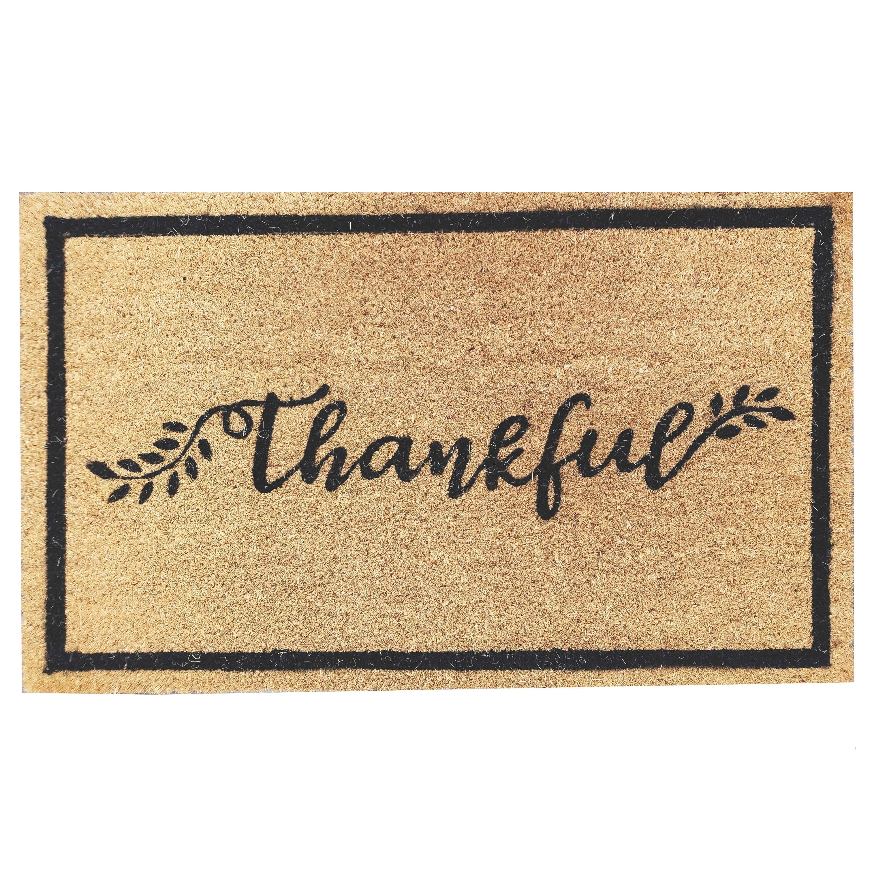 Shop Thanksgiving Fall Non Skid Coir Doormat Free Shipping Today