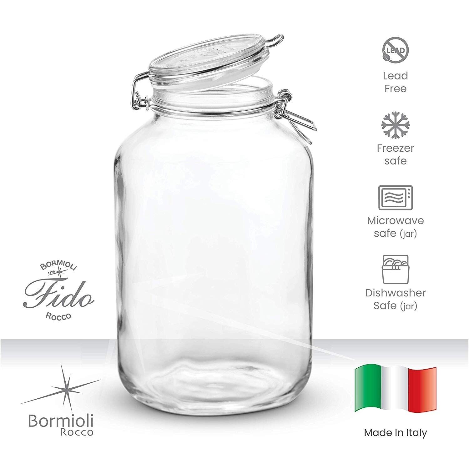 Bormioli Hermetic Glass Jars with Chalkboard Labels