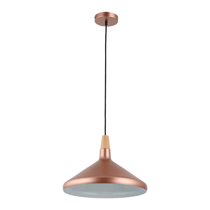 1-light Matte Rose Gold Hanging Pendant