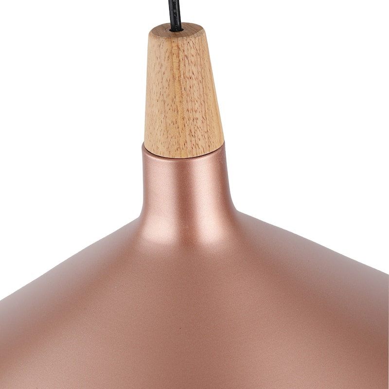 1-light Matte Rose Gold Hanging Pendant