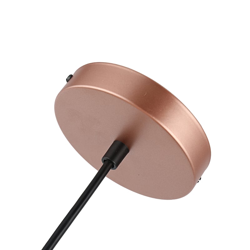 1-light Matte Rose Gold Hanging Pendant