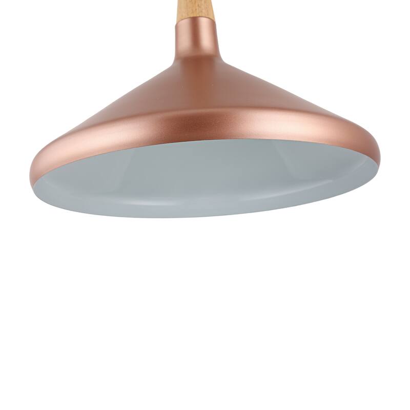 1-light Matte Rose Gold Hanging Pendant