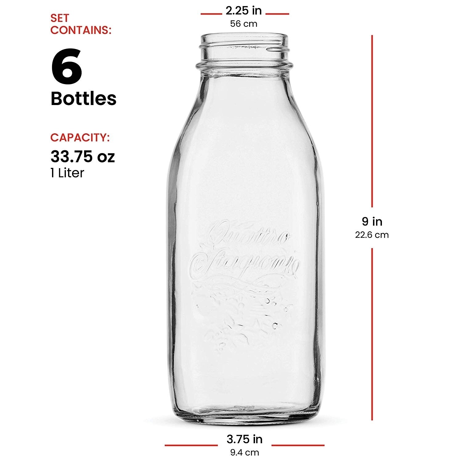 Shop Bormioli Rocco Quattro Stagioni Glass Milk Bottle 33 75 Ounce