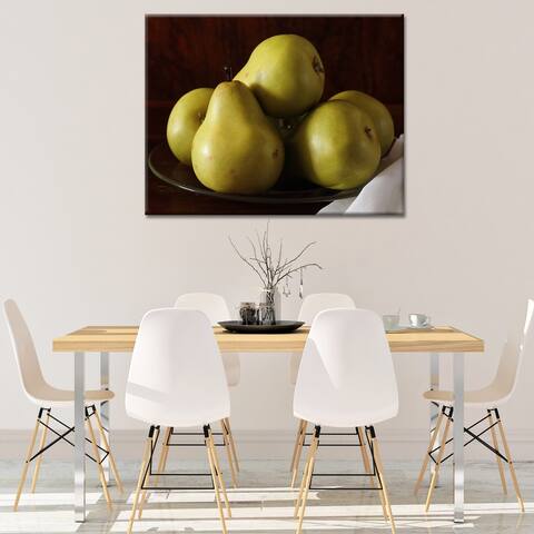 GREEN PEARS Gallery Wrapped Canvas