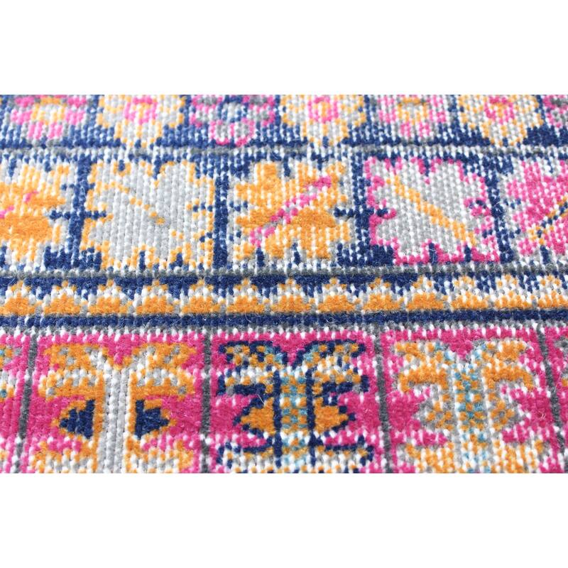 Bashian Nick Transitional Distressed Multicolor Oriental Area Rug