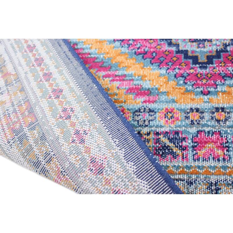 Bashian Nick Transitional Distressed Multicolor Oriental Area Rug