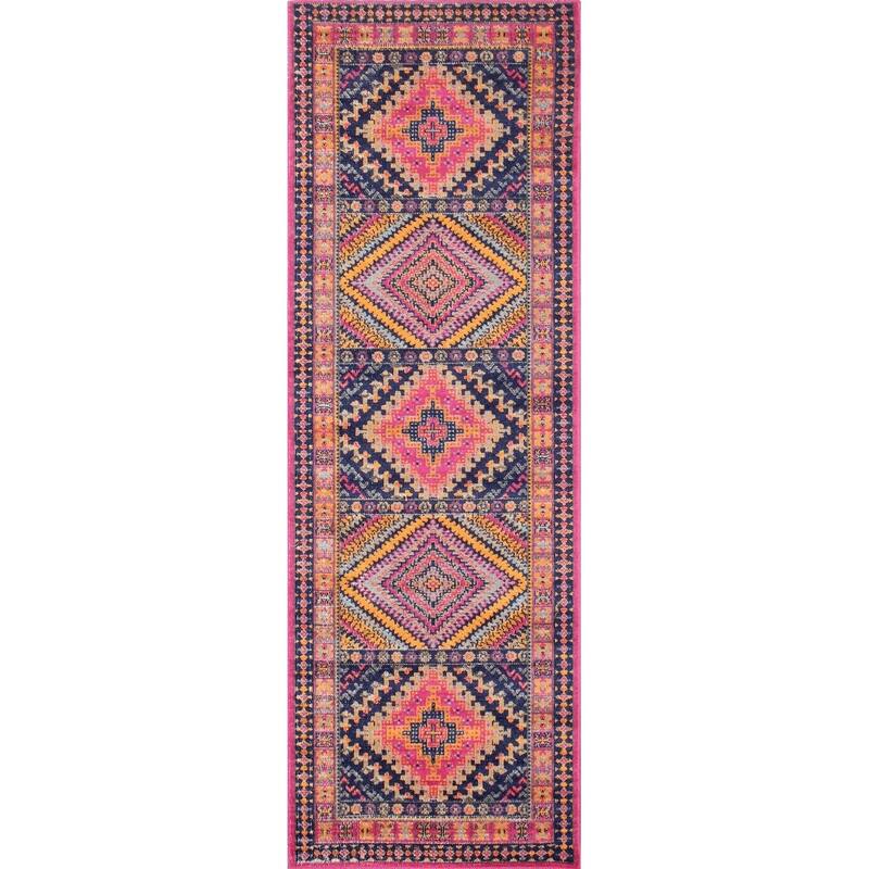 Bashian Nick Transitional Distressed Multicolor Oriental Area Rug
