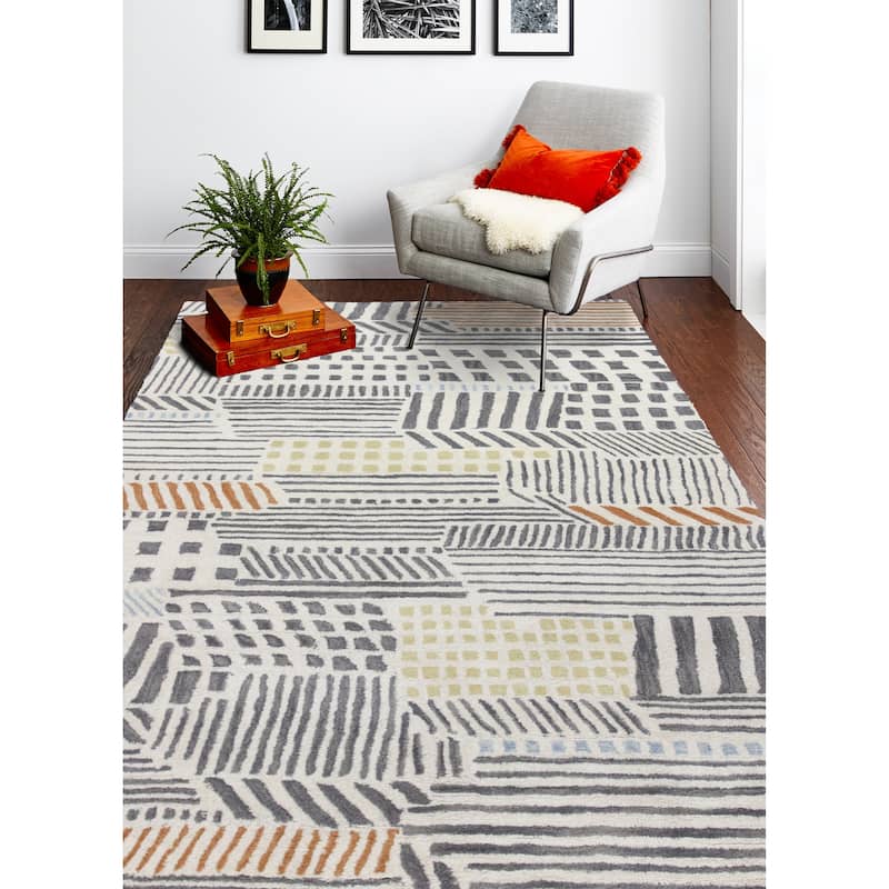 Bashian Hand Tufted Tom River Rug - 3'6" X 5'6"