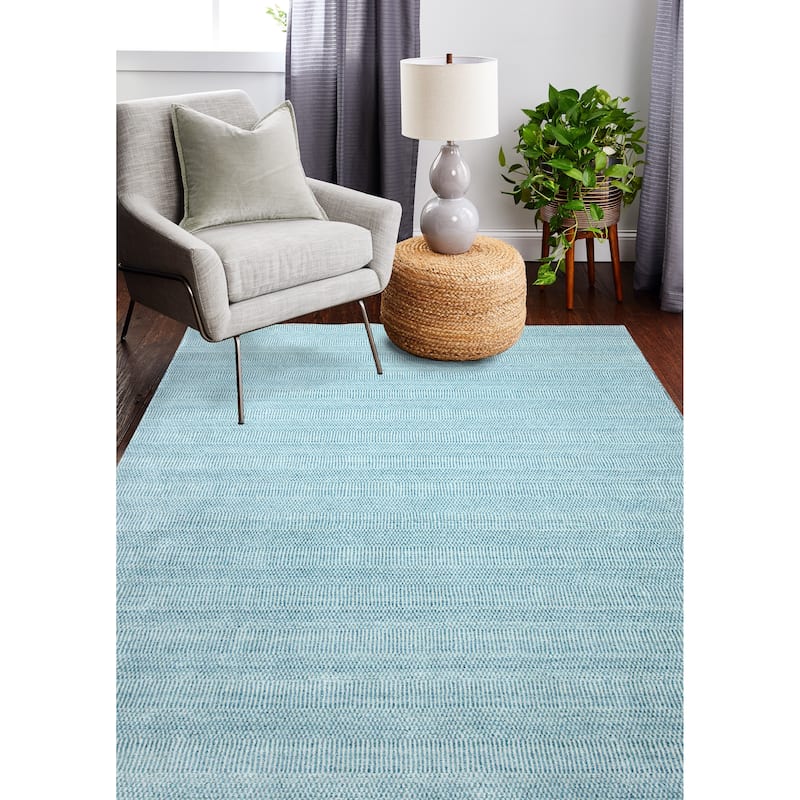 Bashian Hand Loomed Layla Rug - 2'6" X 10' Runner - AQUA