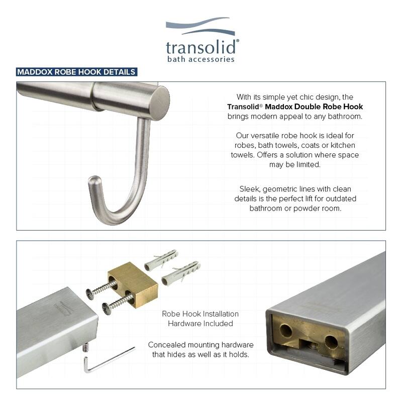 Transolid Maddox Double Hooks - 2.02" x 3.89" x 2.55"