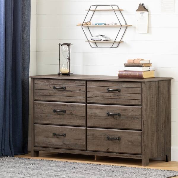 Shop South Shore Asten 6 Drawer Double Dresser Free Shipping