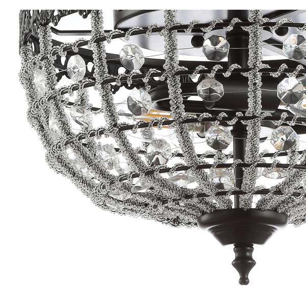 Shop Anita 12 25 Low Ceiling Led Flush Mount Black Clear