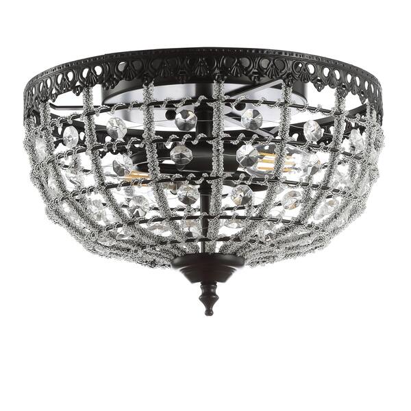 Shop Anita 12 25 Low Ceiling Led Flush Mount Black Clear