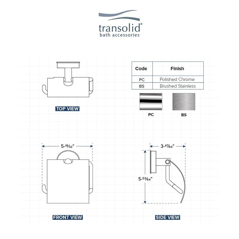 Transolid Cara Paper Holder - 3.74" x 5.59" x 5.83"