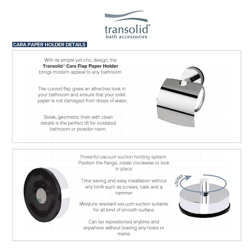 Transolid Cara Paper Holder - 3.74" x 5.59" x 5.83"