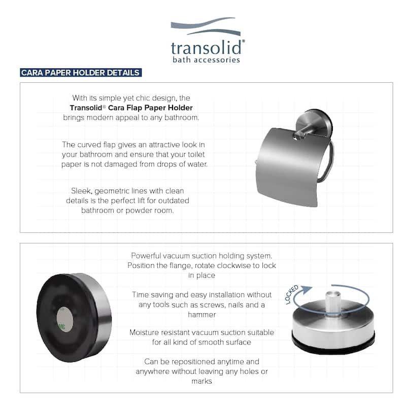 Transolid Cara Paper Holder - 3.74" x 5.59" x 5.83"