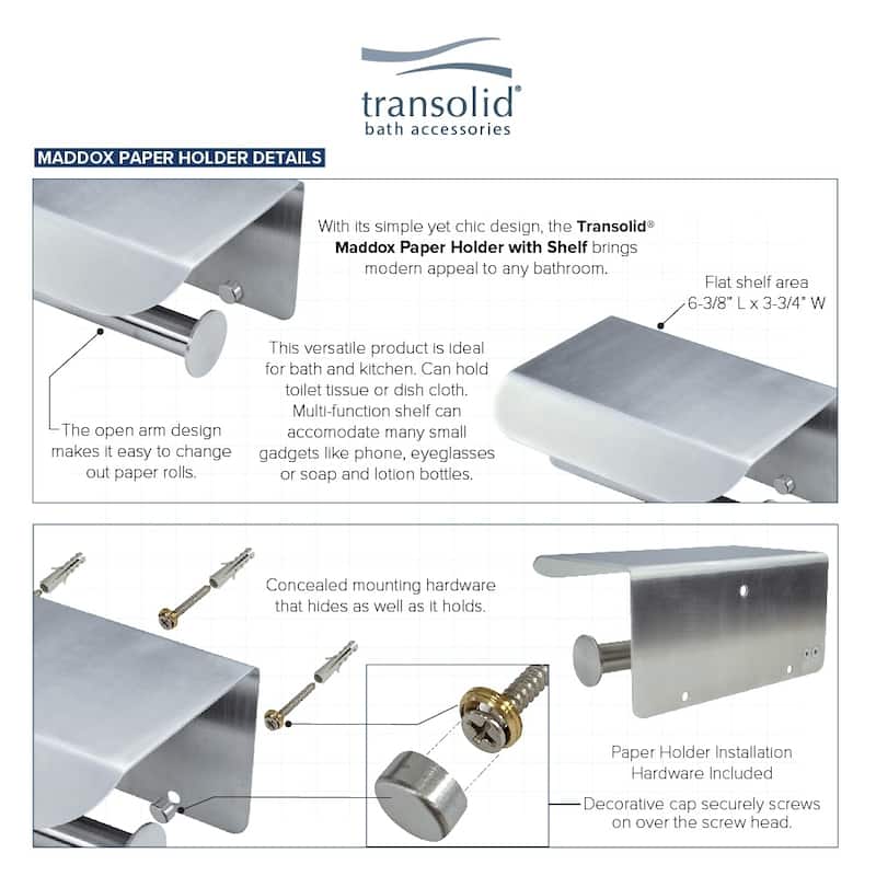 Transolid Paper Holder - 5.08" x 7.17" x 3.23"