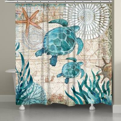 Bay Turtles Shower Curtain