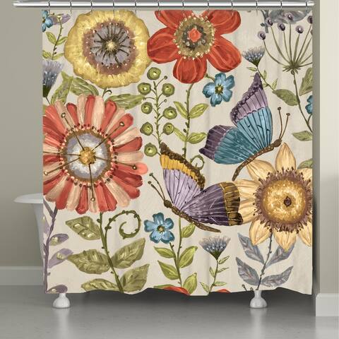 Boho Butterfly Shower Curtain