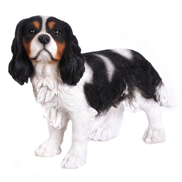 cavalier king charles spaniel concrete statue