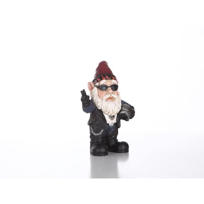 Biker Gnome Withsunglasses & Helmet- Gnomad