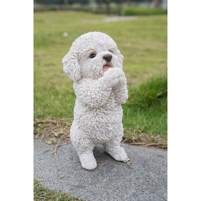 Poodle Puppy Playing Statue