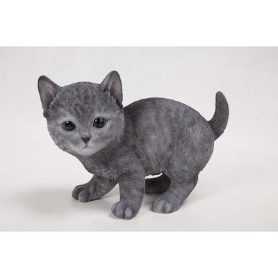 Russian Blue Kitten Statue