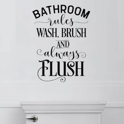 Bathroom Rules Vinyl Wall Decal