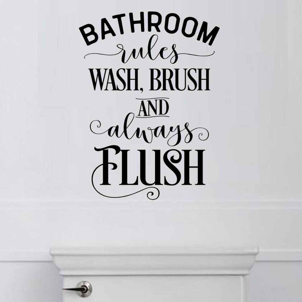 Bathroom Rules Vinyl Wall Decal