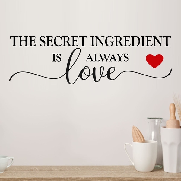 Secret Ingredient is Always Love Vinyl Wall Decal