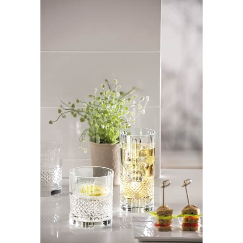 Majestic Gifts Inc. Set of 6 Glass Designed DOF Tumblers , 12 oz.