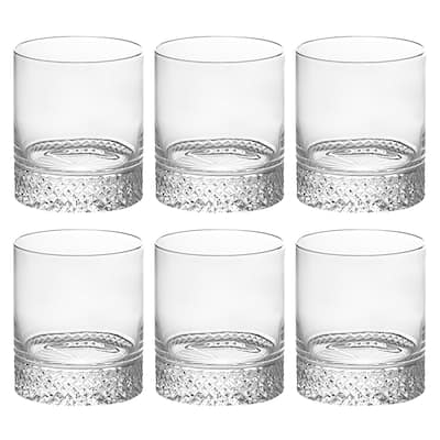 Majestic Gifts Inc. set of 6 Crystal Double Old Fashioned Tumblers , 13 oz.