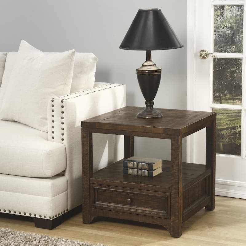 Carbon Loft Helcar Solid Wood End Table - 24" x 24" x 24"