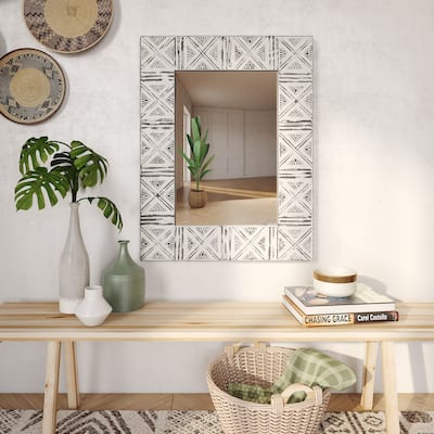The Gray Barn Pollyanna Wall Mirror - 30"H x 23"W x 1.5"D (Mirror only: 21"H x 14"W)