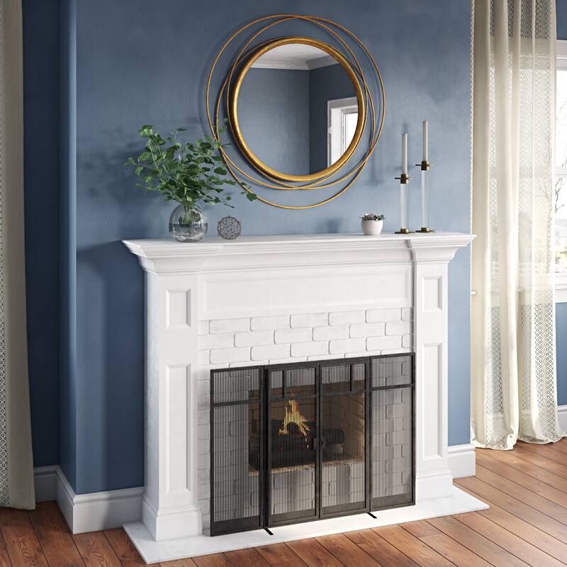 Carson Carrington Lacksta Round Wall Mirror - 32"H x 32"W x 1.5"D (Mirror only: 21"H x 21"W)