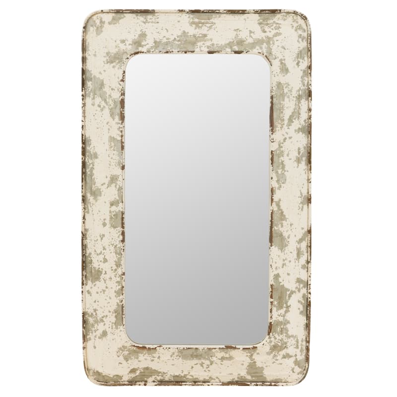 The Gray Barn Pollyanna Farmhouse Wall Mirror - 31.5"H x 19"W x 2.5"D (Mirror only: 24"H x 12"W)