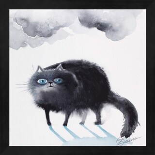 Porch & Den 'Black Cat 3' Framed Art