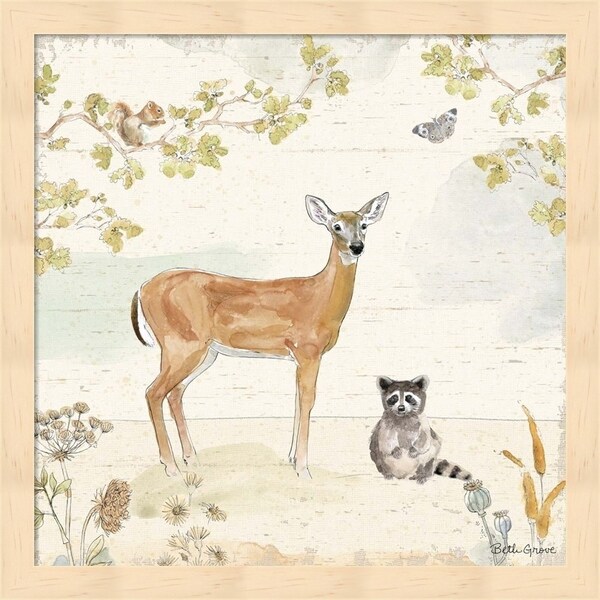 Beth Grove 'Woodland Wreath II' Framed Art