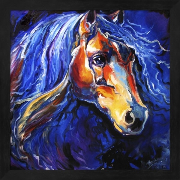 Marcia Baldwin 'Friesian Night' Framed Art