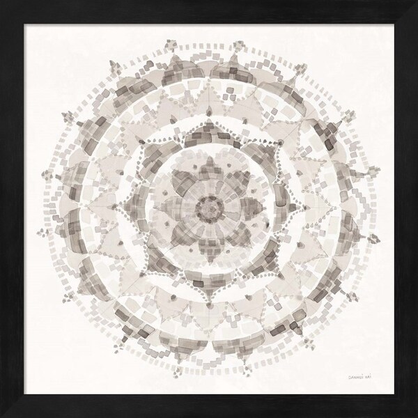 Danhui Nai 'Neutral Mandala' Framed Art