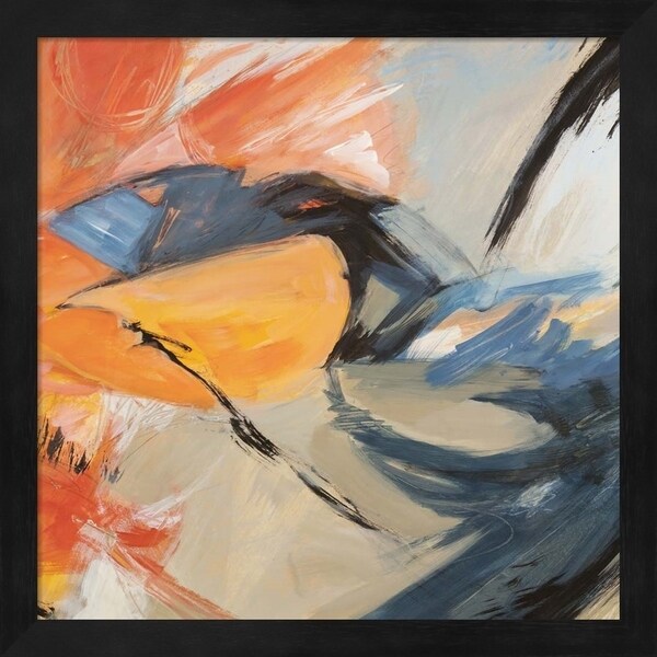 Jim Stone 'Oranges & Blues (detail)' Framed Art