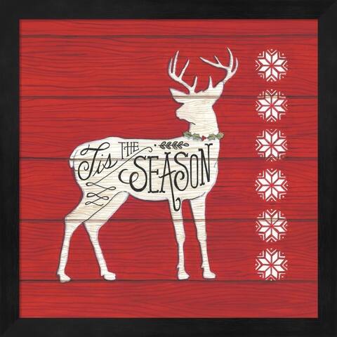 Deb Strain 'Tis the Season Deer' Framed Art