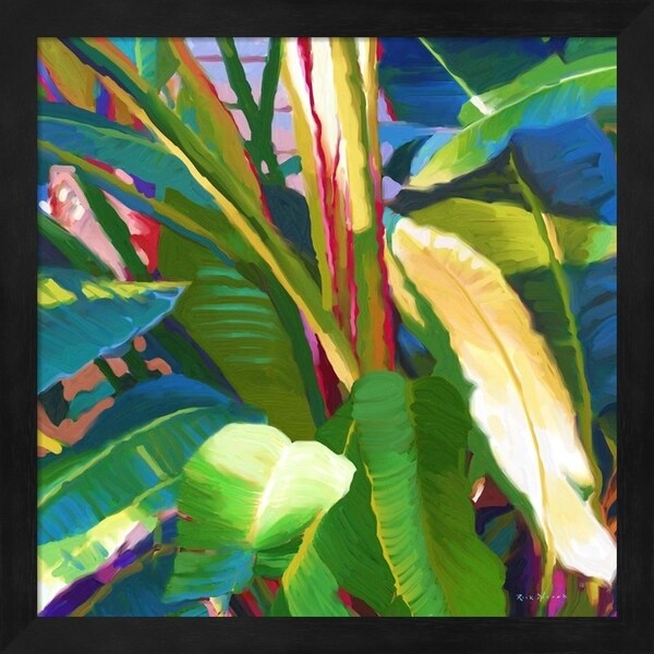 Rick Novak 'Palm Impressions B 8' Framed Art