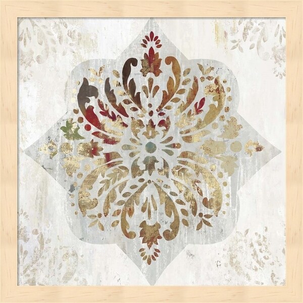 Aimee Wilson 'Red Medallion' Framed Art