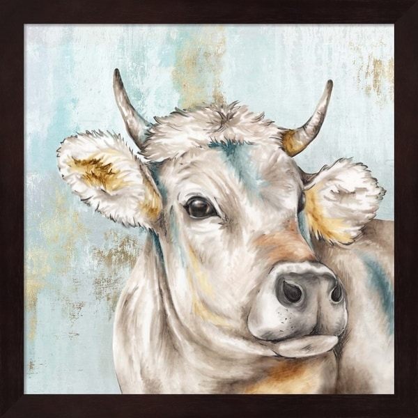 Eva Watts 'Headstrong Cow I' Framed Art